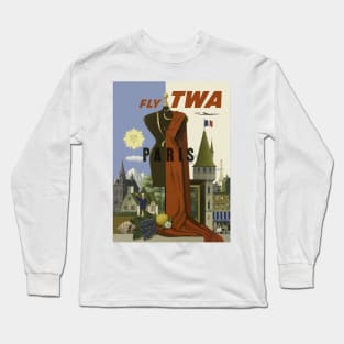 A flight to Paris Long Sleeve T-Shirt